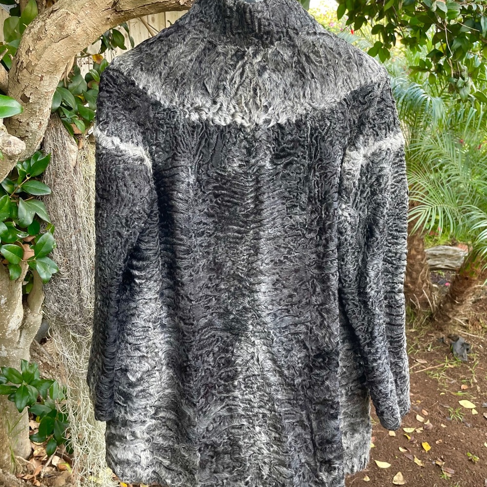 Pewter Swakara Fur Coat Nice Quality From Germany
